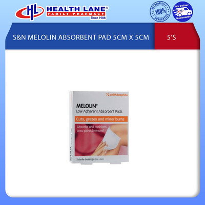 S&N MELOLIN ABSORBENT PAD 5CM X 5CM 5'S